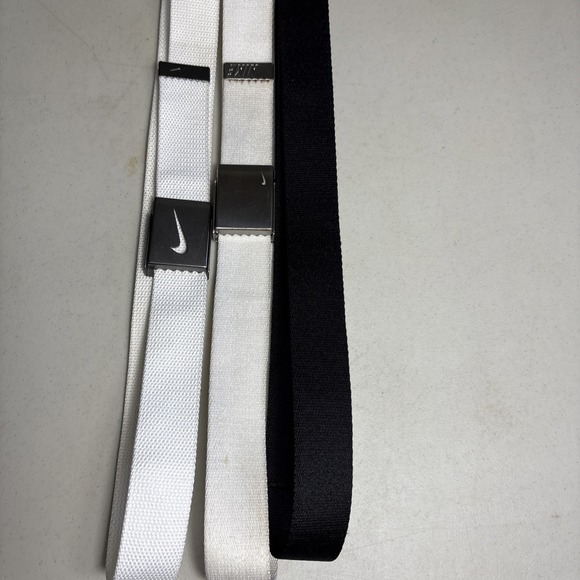 Nike Other - Nike 3-In-1 Men's Golf Web Belt One Size white black adjustable golf wear preppy